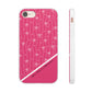 Personalized Pink Bow Coquette Slim Flexi iPhone and Samsung Cases — Custom Name or Affirmation