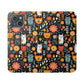 Whimsical Feline Garden iPhone and Samsung Flip Cases