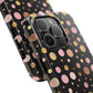 Personalized Gold & Pink Confetti Tough Phone Case — Glitter Dot Protective Phone Cover