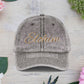 Vintage Embroidered Dad Cap with 'ELOHIM GENESIS 1:1' - Stylish Casual Hat, Gift for Him/Her, Summer Accessory, Trendy Streetwear, Spiritual Fashion