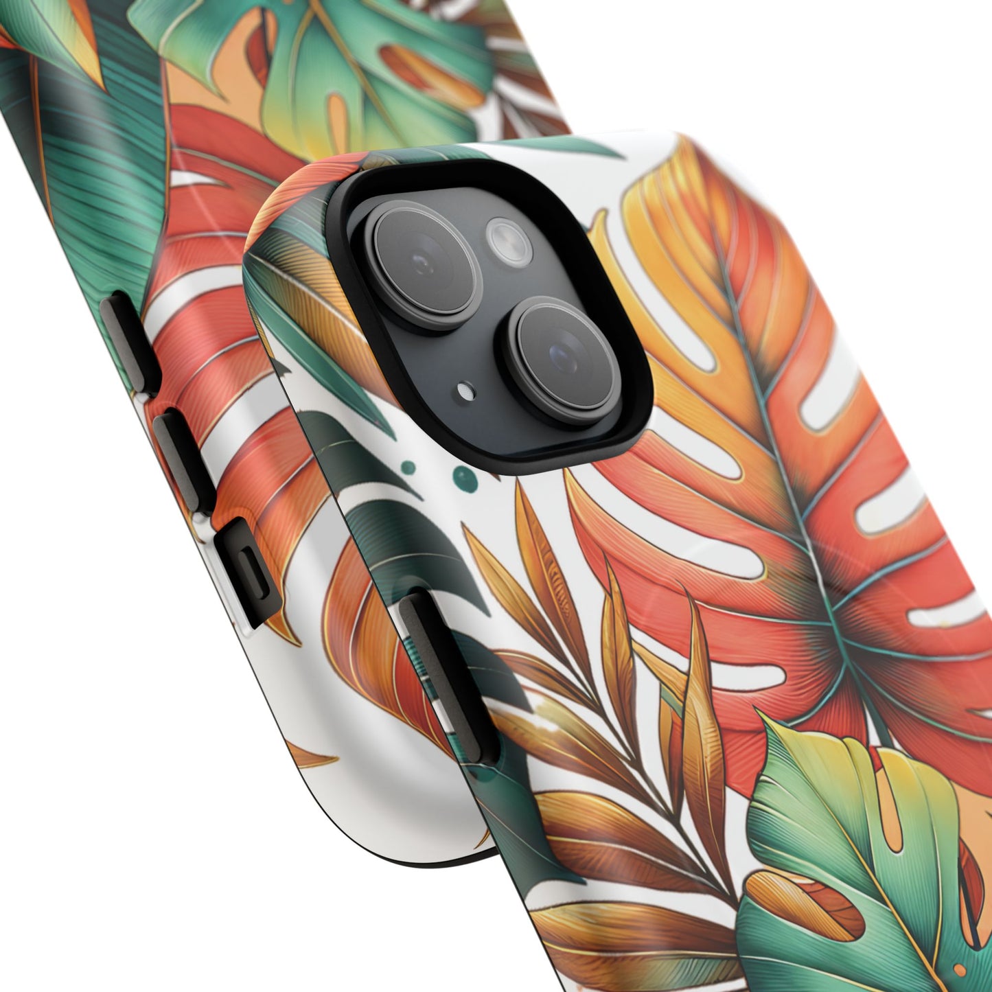 Tropical Monstera Leaf Phone Case - Stylish Tough Magnetic Cases, Floral Protection, Summer Vibe, Gift for Nature Lovers, Trendy Mobile Accessories