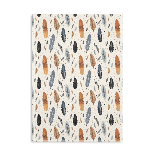 Whispering Feathers Hardcover Notebook with Puffy Covers