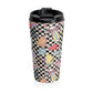 Customizable Black Doodle Daydream Composition Book Inspired Travel Mug, Personalized Gift for Teachers, Back to School Drinkware, Christmas Present, Stylish Coffee Cup