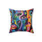 Psychedelic Visions Spun Polyester Square Pillow