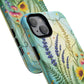 Floral Stained Harmony Glass Tough Magnetic Phone Case | Nature Inspired Design | Durable Protection | Gift for Nature Lovers | Spring Vibe