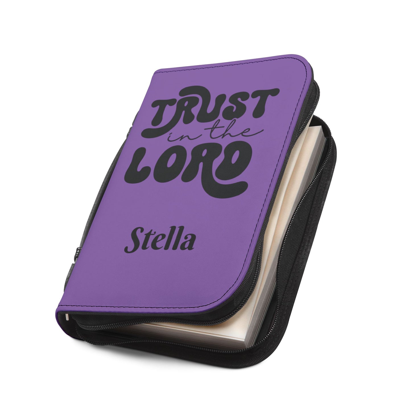 Personalized Floral Cross Bible Cover - Trust in the Lord Design| Baptism | Christening | Anniversary | Birthday Gifts.