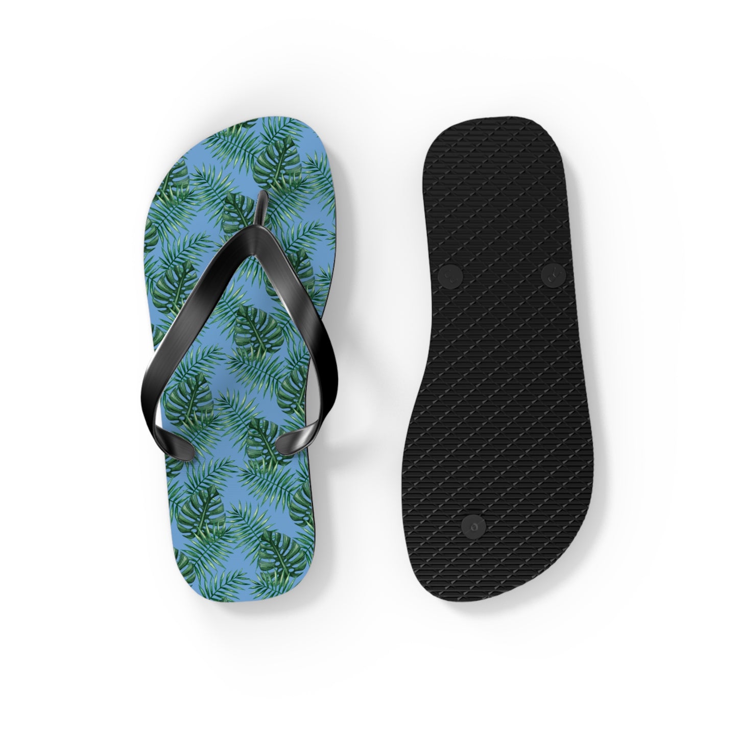 Blue Tropical Bliss Flip Flops