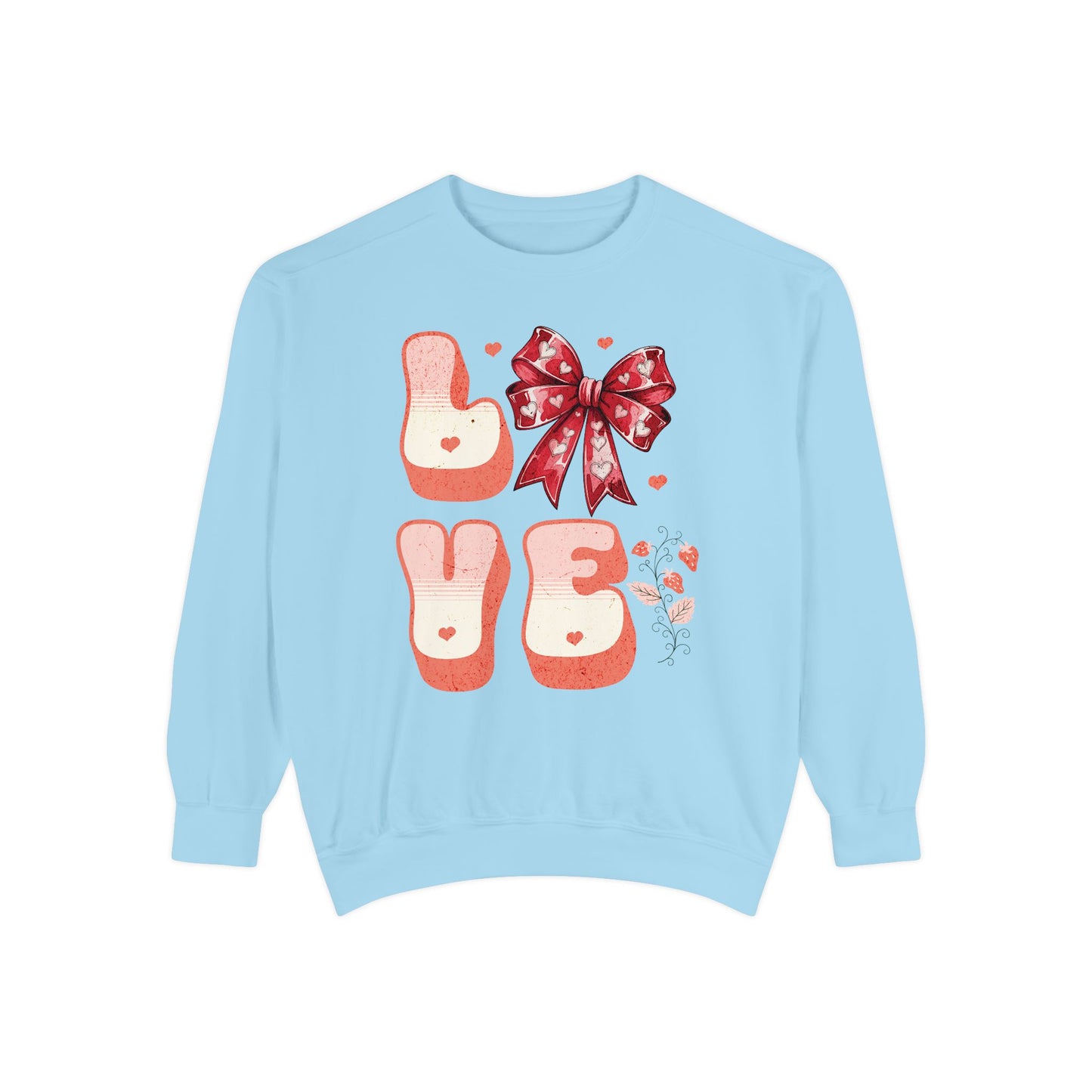 LOVE  Coquette Unisex Comfort Colors Garment-Dyed Sweatshirt