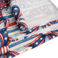 Patriotic Ribbon Table Runner — American Flag Stars & Stripes Cotton-Blend