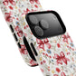 Personalized Rosette Coquette Floral Phone Case - Tough MagSafe® Magnetic Cases, Protective Cover, Stylish Tech Accessory, Gifts for Her