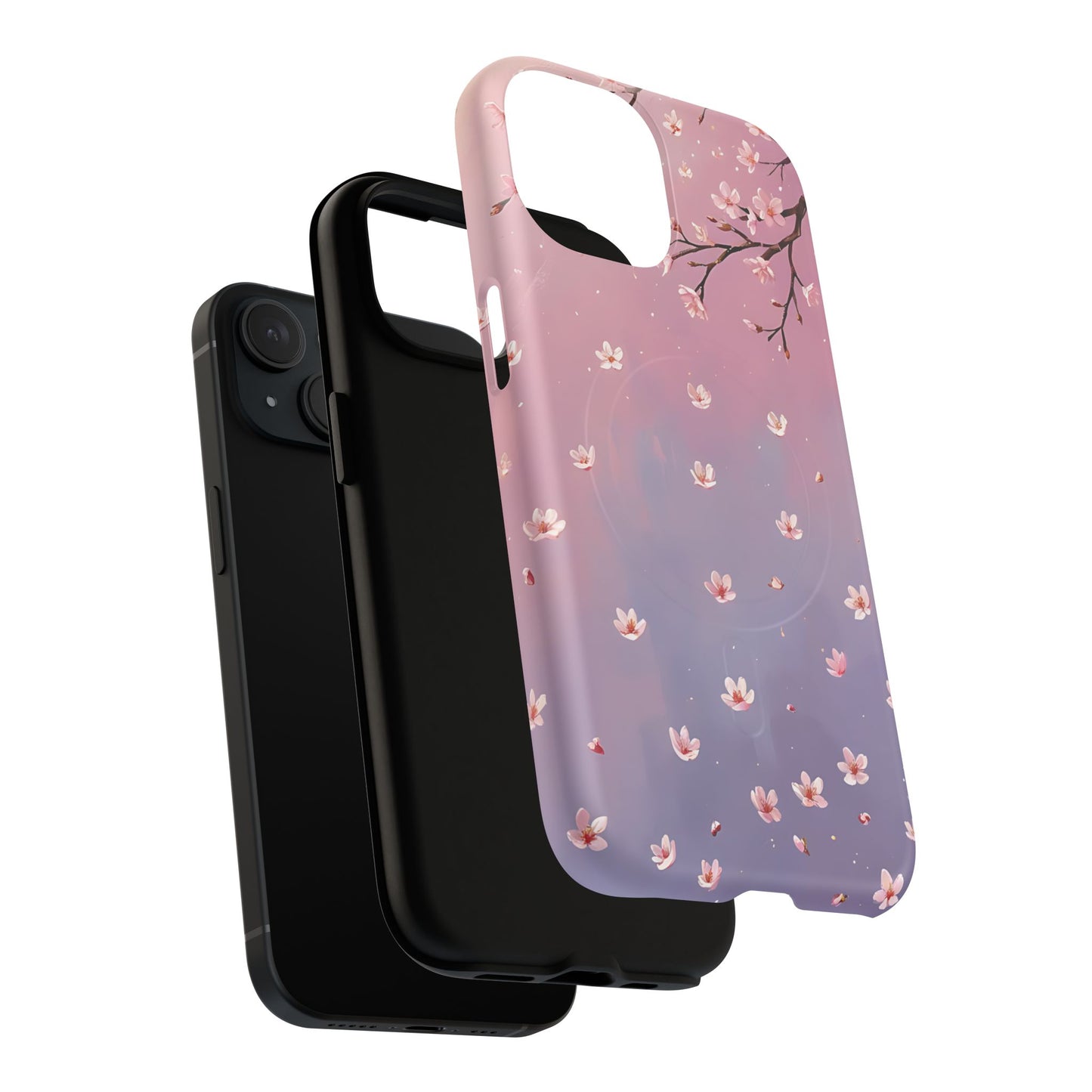 Tiny Cherry Blossom Floral Tough Magnetic Phone Cases, Durable Phone Cover, Floral Design Case, iPhone Protector, Cute Gift for Her