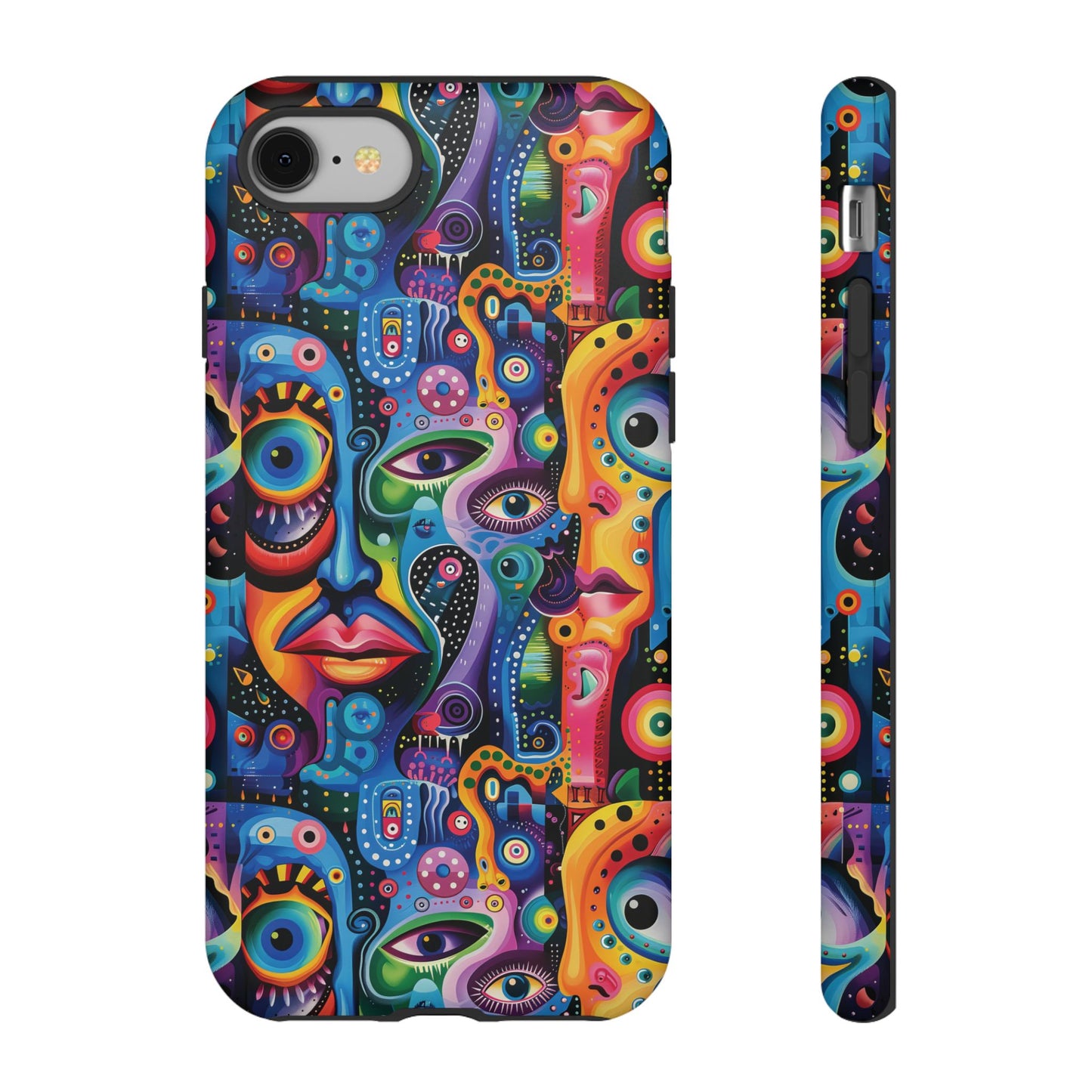 Psychedelic Visions Colorful Art iPhone Case - Tough Cases with Vibrant Abstract Design
