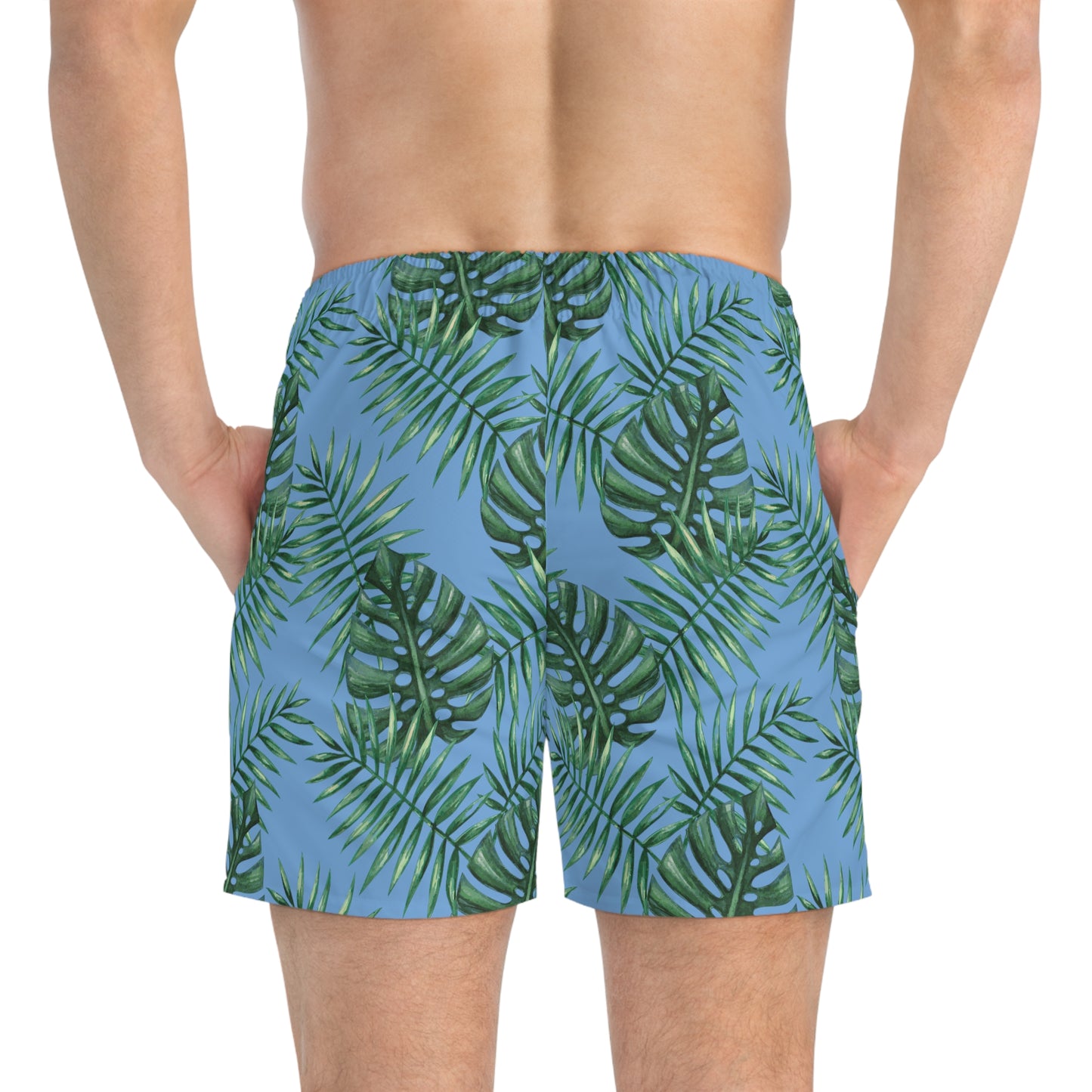 Blue Tropical Bliss Swim Trunks (AOP)