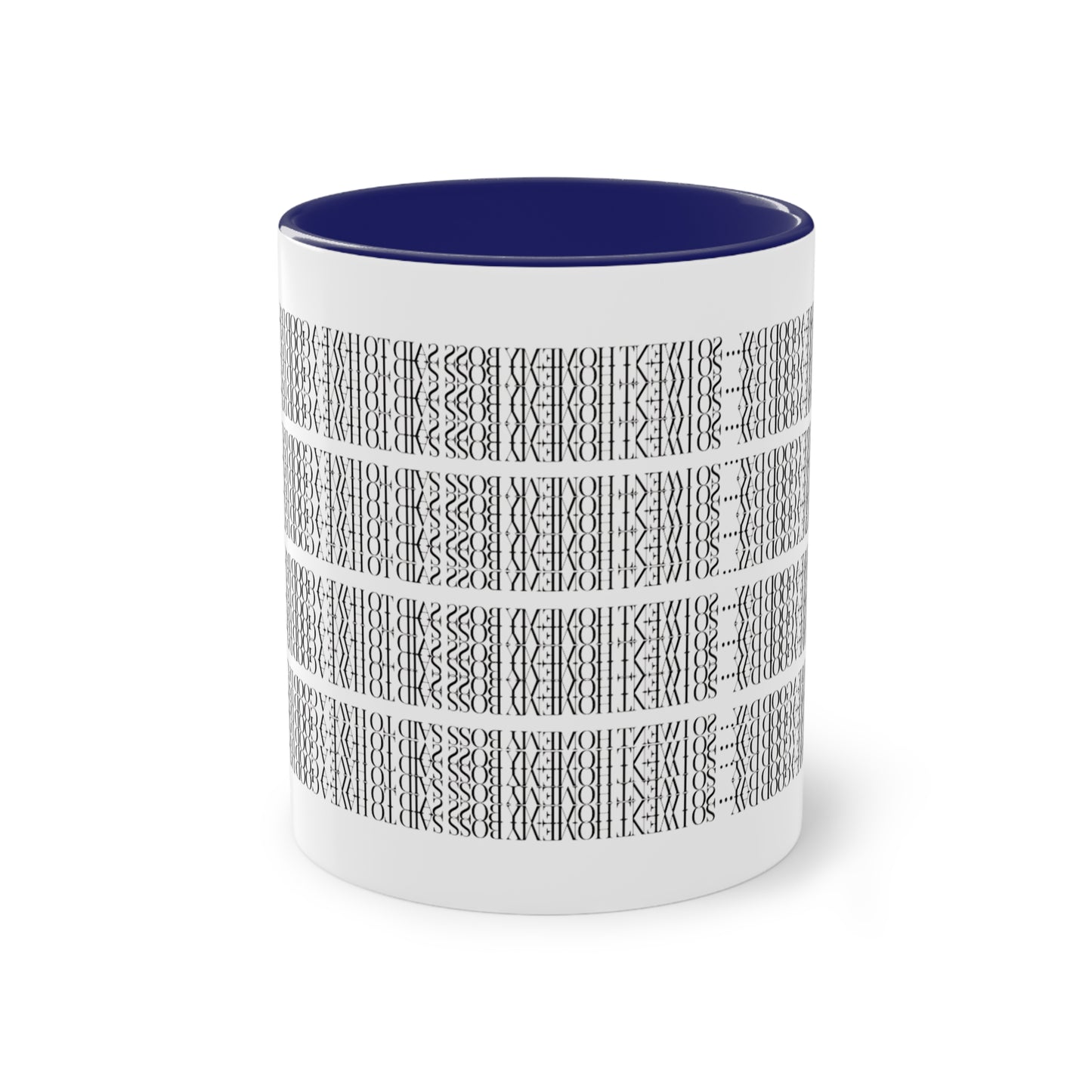 Two Tone Funny Hidden Message Mug - “My Boss said to have a good day… so I went home.”- Viral Optical Illusion Mug - Secret Sarcastic Work Message - Dishwasher Safe, Unique Gifts for Coffee Lovers, Home & Office Decor, Holiday Present.