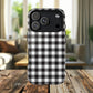 Black and White Gingham Phone Case, Tough Magnetic Cases, Stylish Phone Cover, Gift for Her, Trendy Phone Accessory, Checkered Print