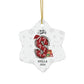 Personalized Candy Cane ''S'' Ceramic Ornament, 3 Shapes