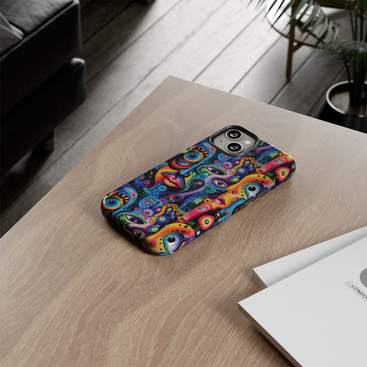 Psychedelic Visions Colorful Art iPhone Case - Tough Cases with Vibrant Abstract Design