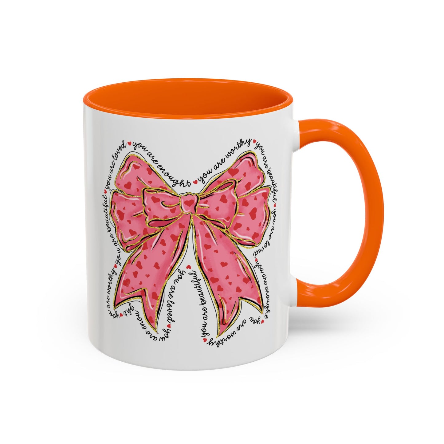 Affirmation Bow Accent Coffee Mug (11oz).