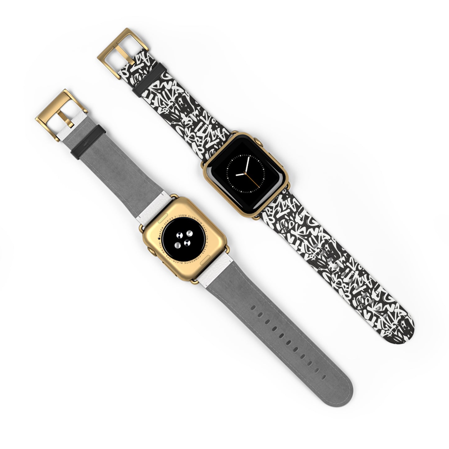 Urban Graffiti Print Watch Band - Trendy Accessory for Everyday Use,