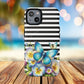 Pansy Parade Tough iPhone Magnetic Cases, Floral Tough Case, Striped iPhone Magnetic Cover, Phone Accessory, Gift for Nature Lovers