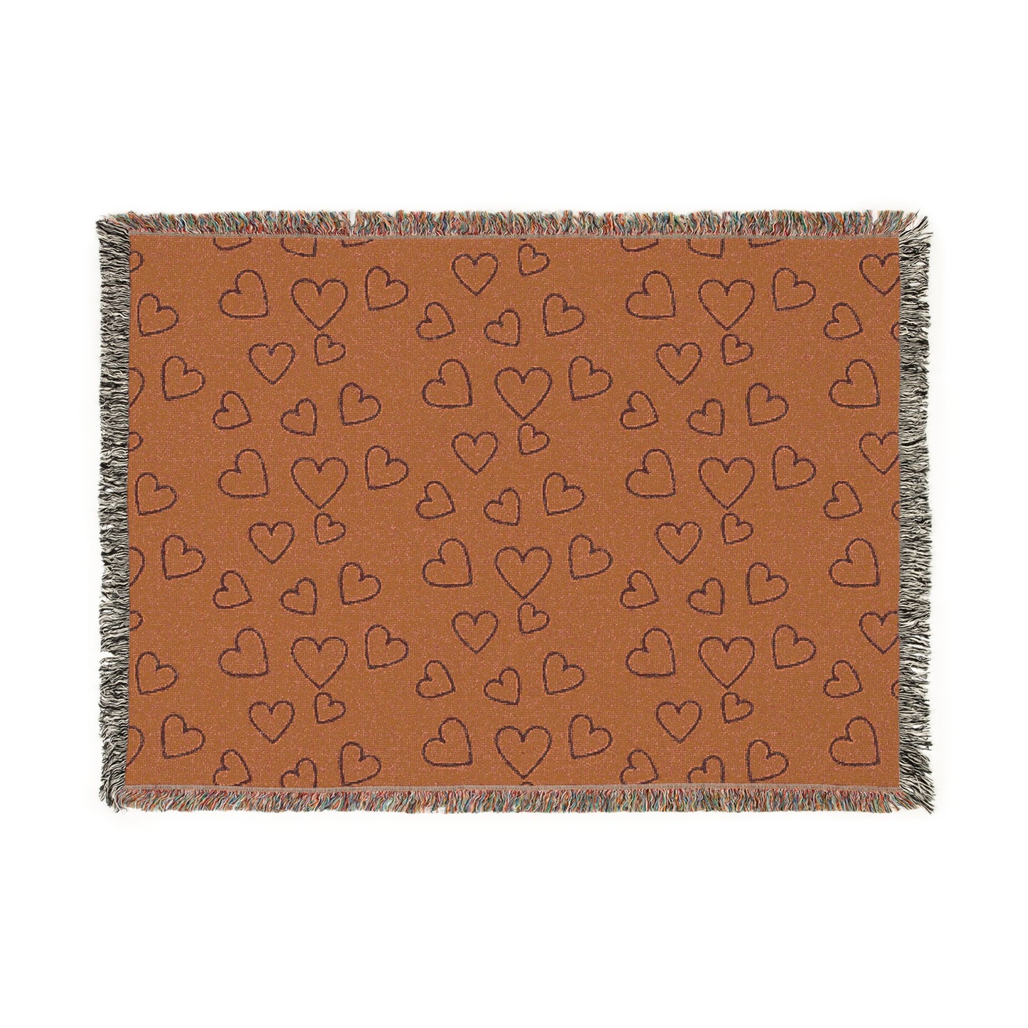 Hearts Illustration Tapestry Woven Blanket