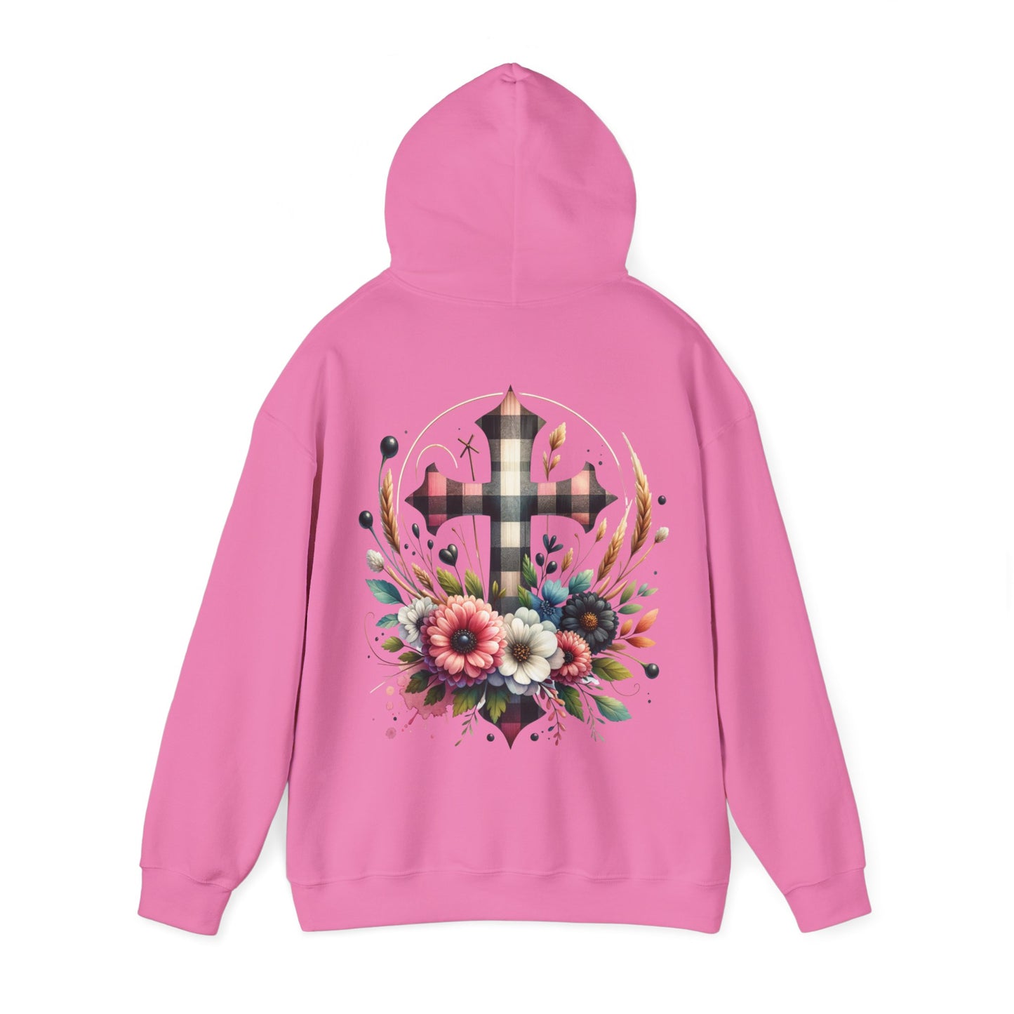 Faith and Floral Cross Unisex Gildan Hoodie Sweatshirt