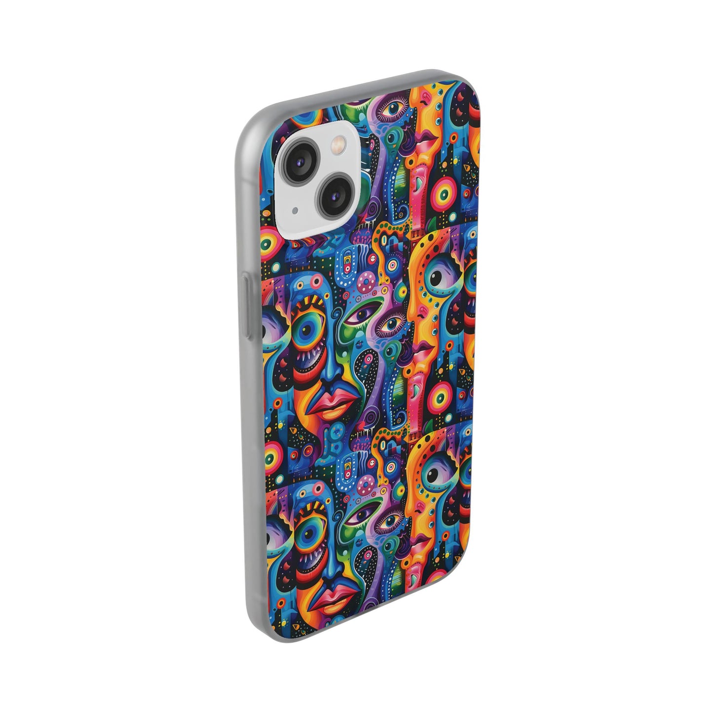 Psychedelic Visions Flexi iPhone and Samsung Case - Colorful Abstract Design.