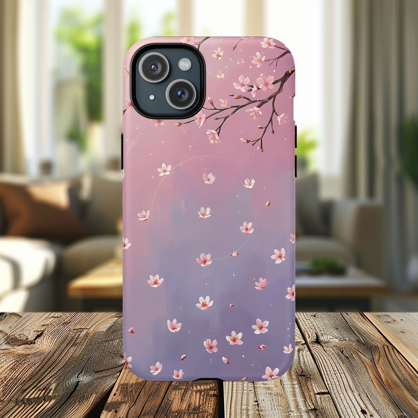 Tiny Cherry Blossom Floral Tough Magnetic Phone Cases, Durable Phone Cover, Floral Design Case, iPhone Protector, Cute Gift for Her