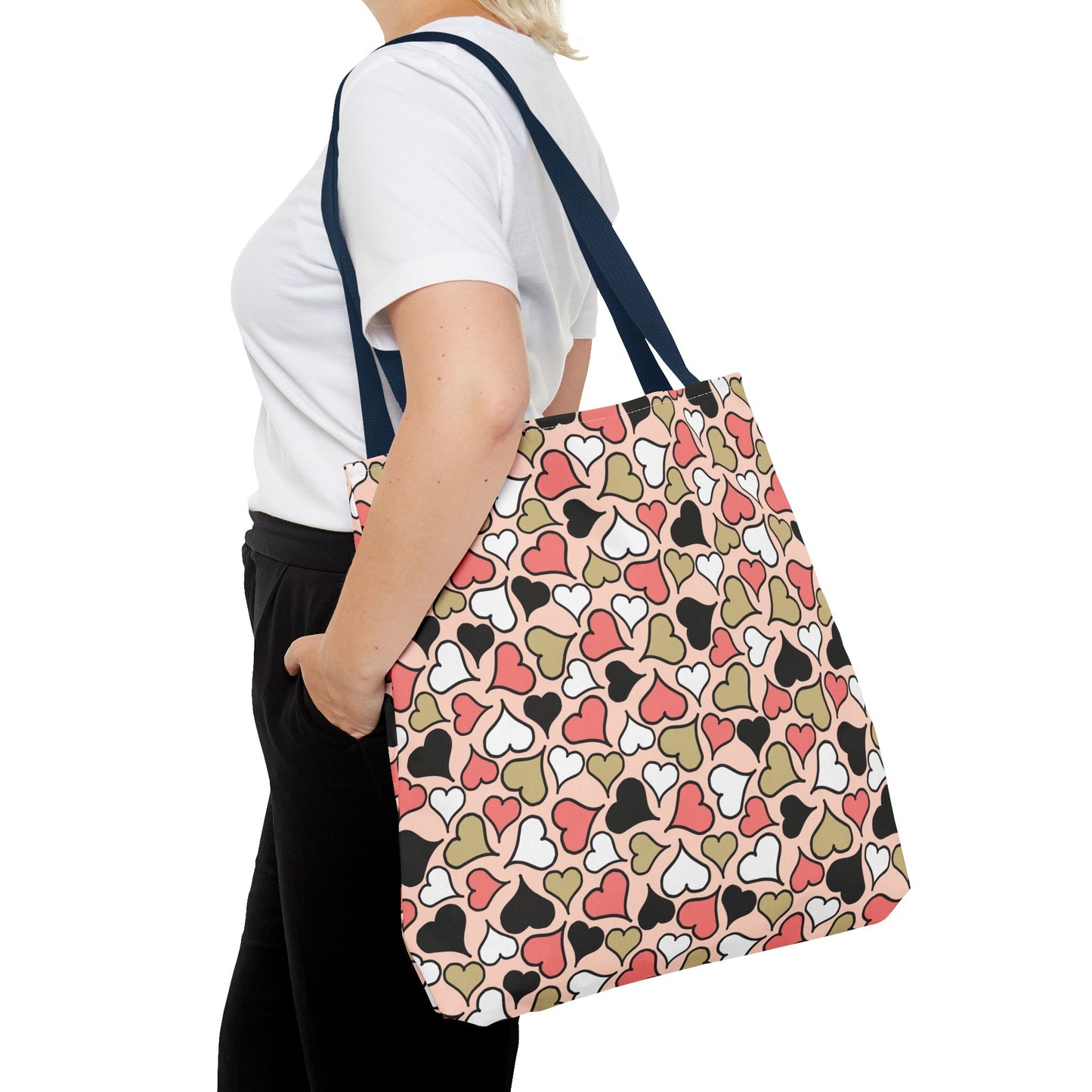Heart Patterned Tote Bag - Cute & Stylish Carryall for Every Occasion