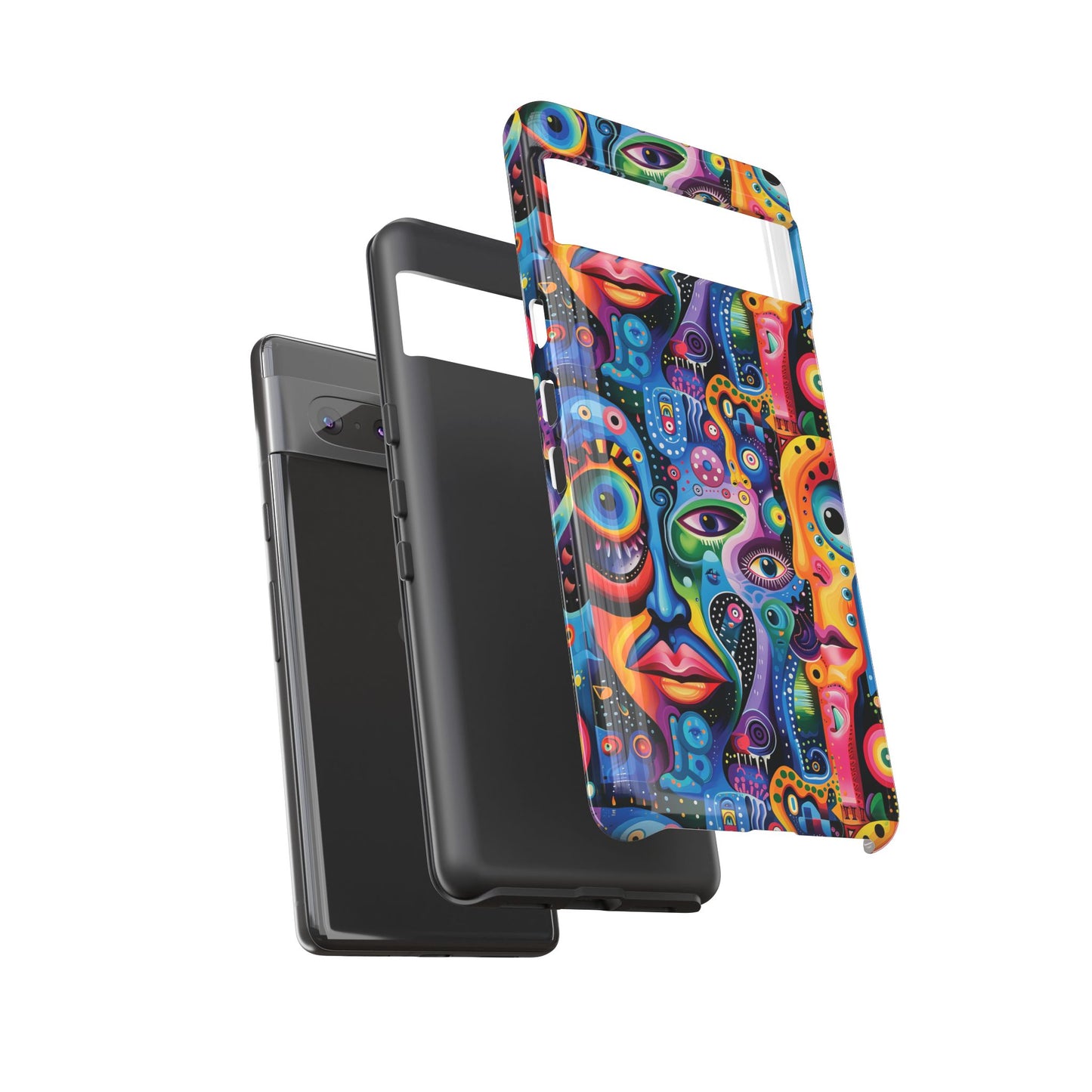 Psychedelic Visions Vibrant Art Google Pixel, iPhone and Samsung Phone Case - Tough Cases for Creative Souls