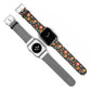Whimsical Feline Garden Print Watch Band for Apple Watch - Cute Animal Design.