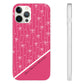 Personalized Pink Bow Coquette Slim Flexi iPhone and Samsung Cases — Custom Name or Affirmation