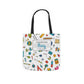 Personalized Classroom Couture Composition Book Inspired Canvas Tote Bag with Colorful Straps, Cute School Bag, Eco-Friendly Tote, Back to School Shopping Bag, Teacher Gift Idea