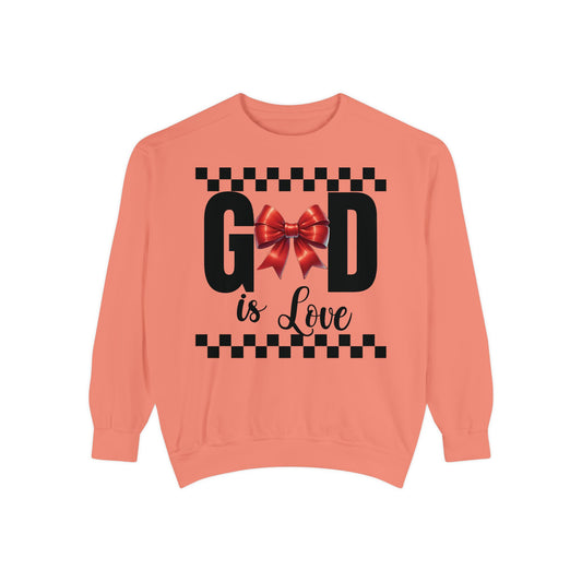 GOD is LOVE Unisex Comfort Colors Garment-Dyed Sweatshirt