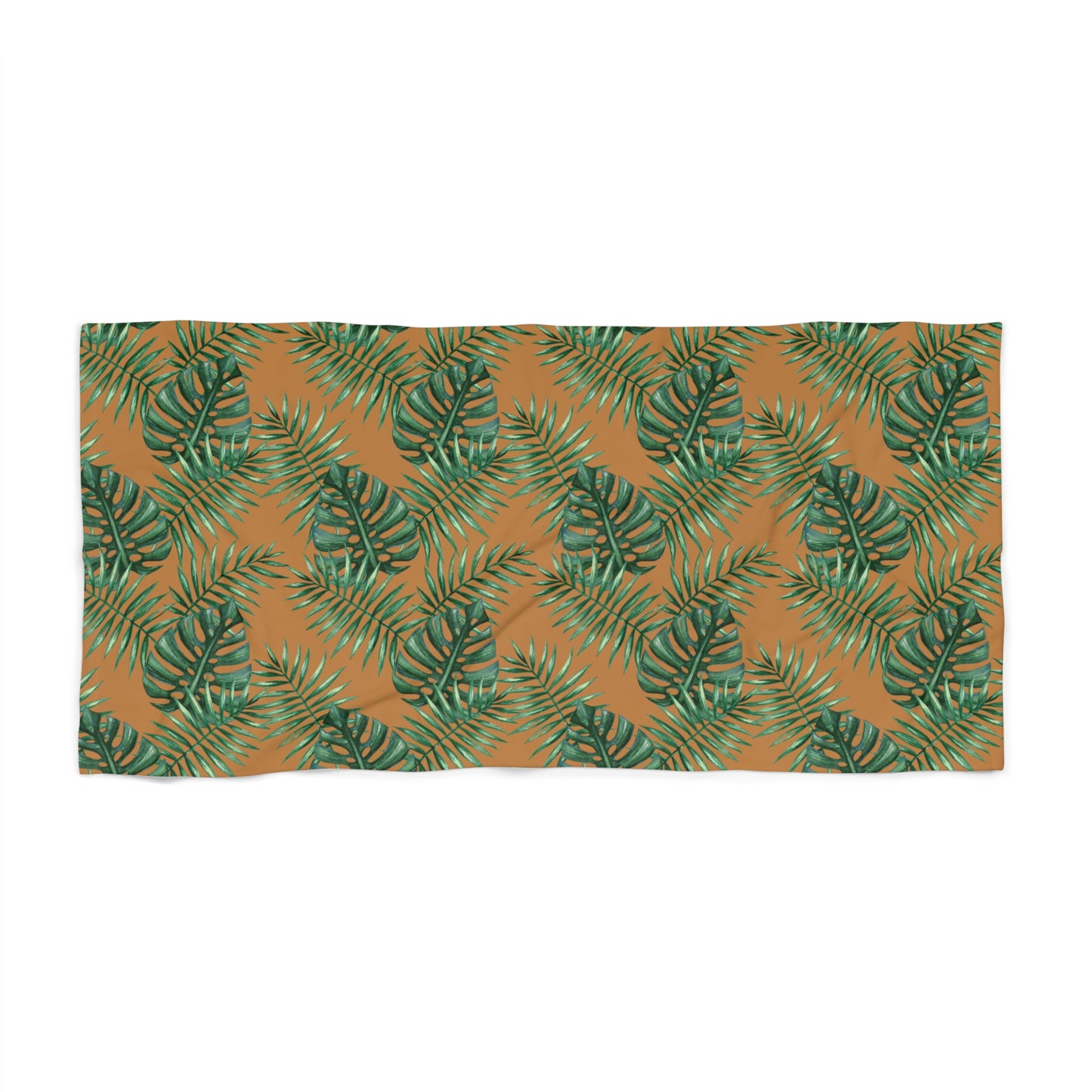 Tropical Bliss Brown Beach Towel