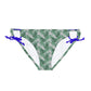 Grey Tropical Bliss Loop Tie Side Bikini Bottom (AOP)