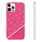 Personalized Pink Bow Coquette Slim Flexi iPhone and Samsung Cases — Custom Name or Affirmation