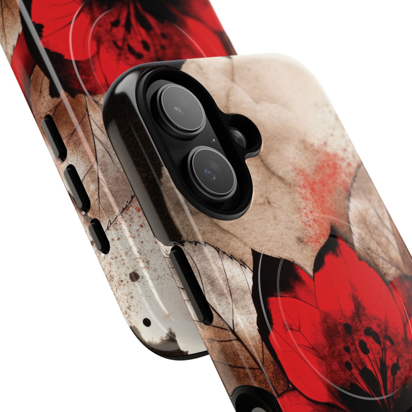 Velvet Petal Storm Tough iPhone Magnetic Cases - Stylish Protection for Your Device, Gift for Nature Lovers, Ideal for Birthdays, Holidays