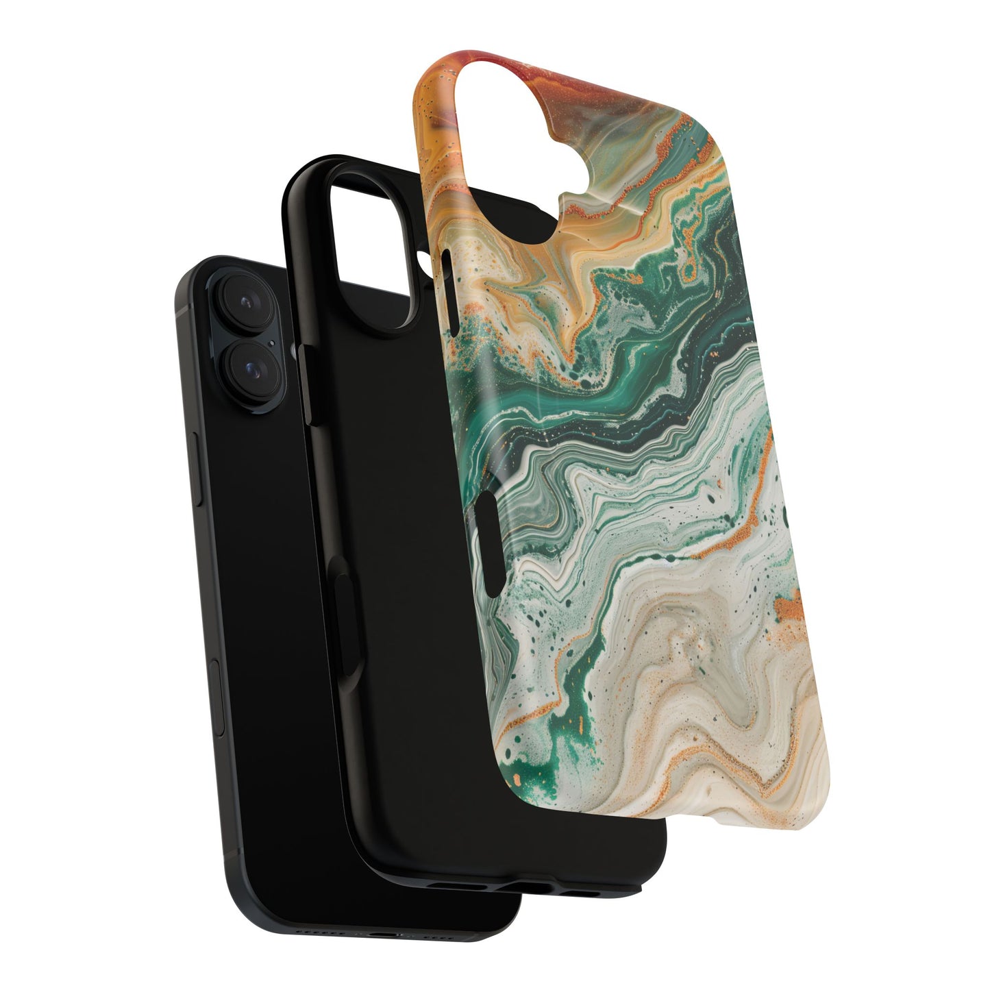Stylish Tough Acrylic Magnetic iPhone Cases for Everyday Protection, Marble Design, Unique Gifts for Tech Lovers, Holiday Essentials