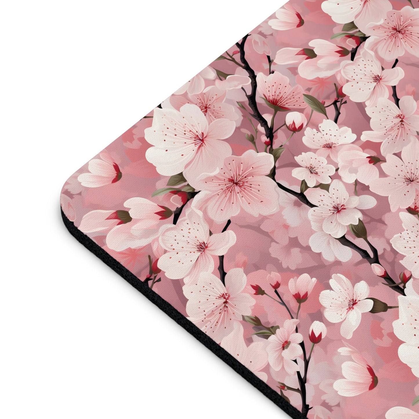 Cherry Blossom Floral Mouse Pad - Elegant Desk Accessory for Home & Office