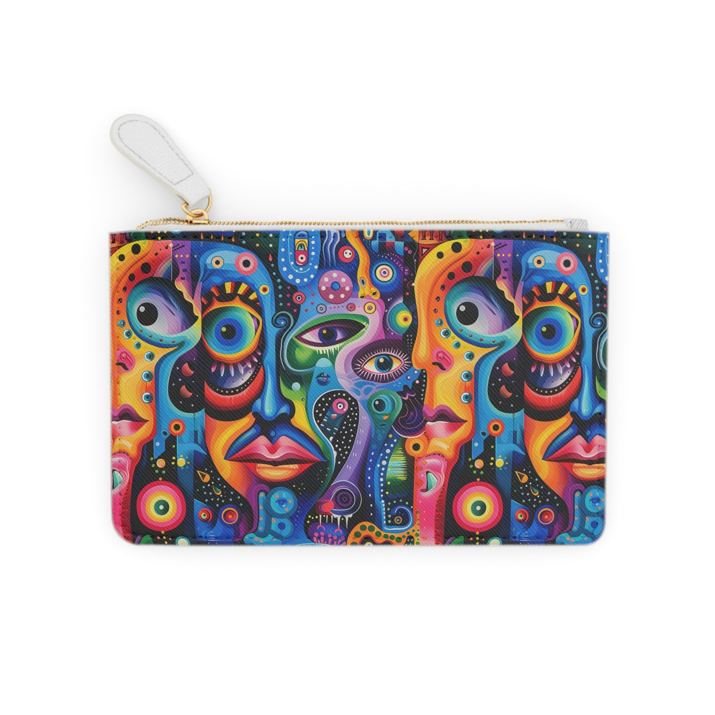Psychedelic Visions Vibrant Mini Clutch Bag – Colorful Abstract Art for Festivals and Night Out