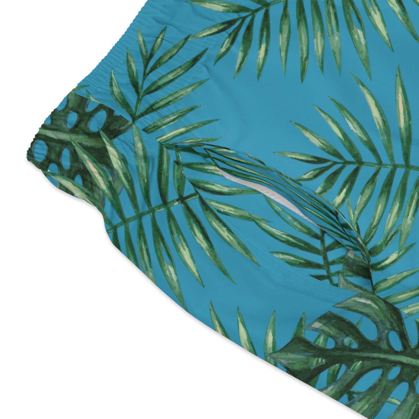 Turquoise Tropical Bliss Swim Trunks (AOP)