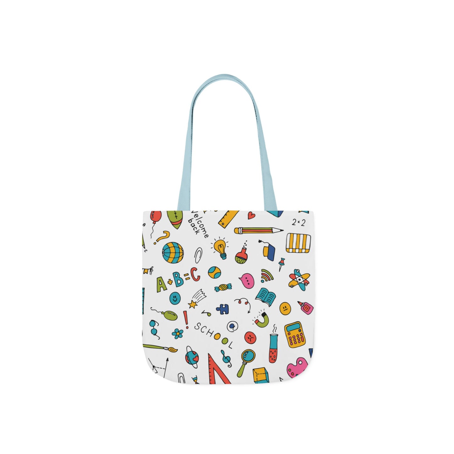 Personalized Classroom Couture Composition Book Inspired Canvas Tote Bag with Colorful Straps, Cute School Bag, Eco-Friendly Tote, Back to School Shopping Bag, Teacher Gift Idea