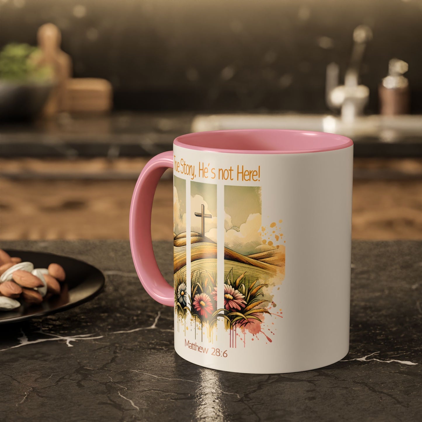 Inspirational Colorful Mug - True Story, He's Not Here! - Perfect for Gifting & Everyday Use