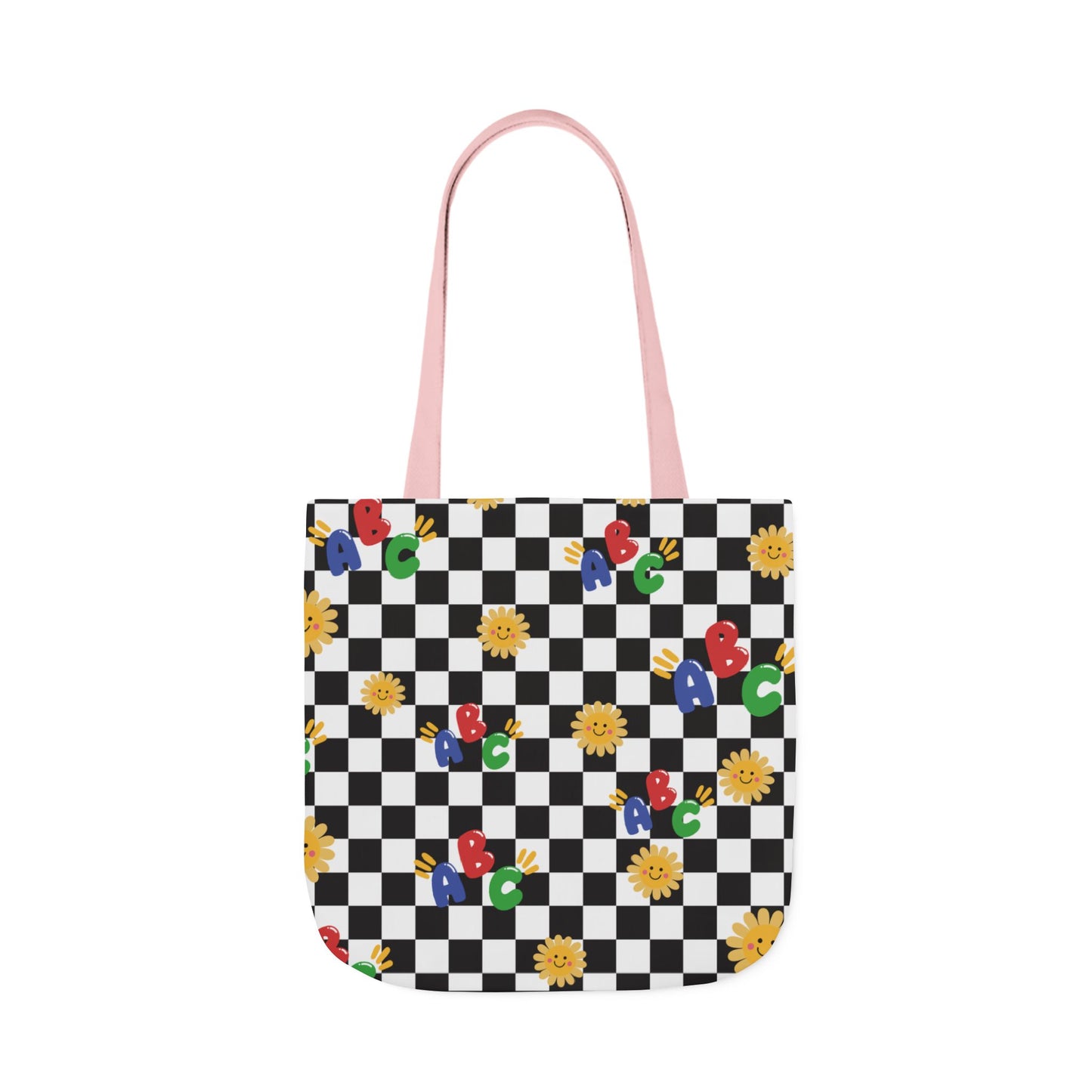 Personalized Schoolyard Chic Composition Book Inspired Canvas Tote Bag with Colorful Straps, Cute School Bag, Eco-Friendly Tote, Back to School Shopping Bag, Teacher Gift Idea