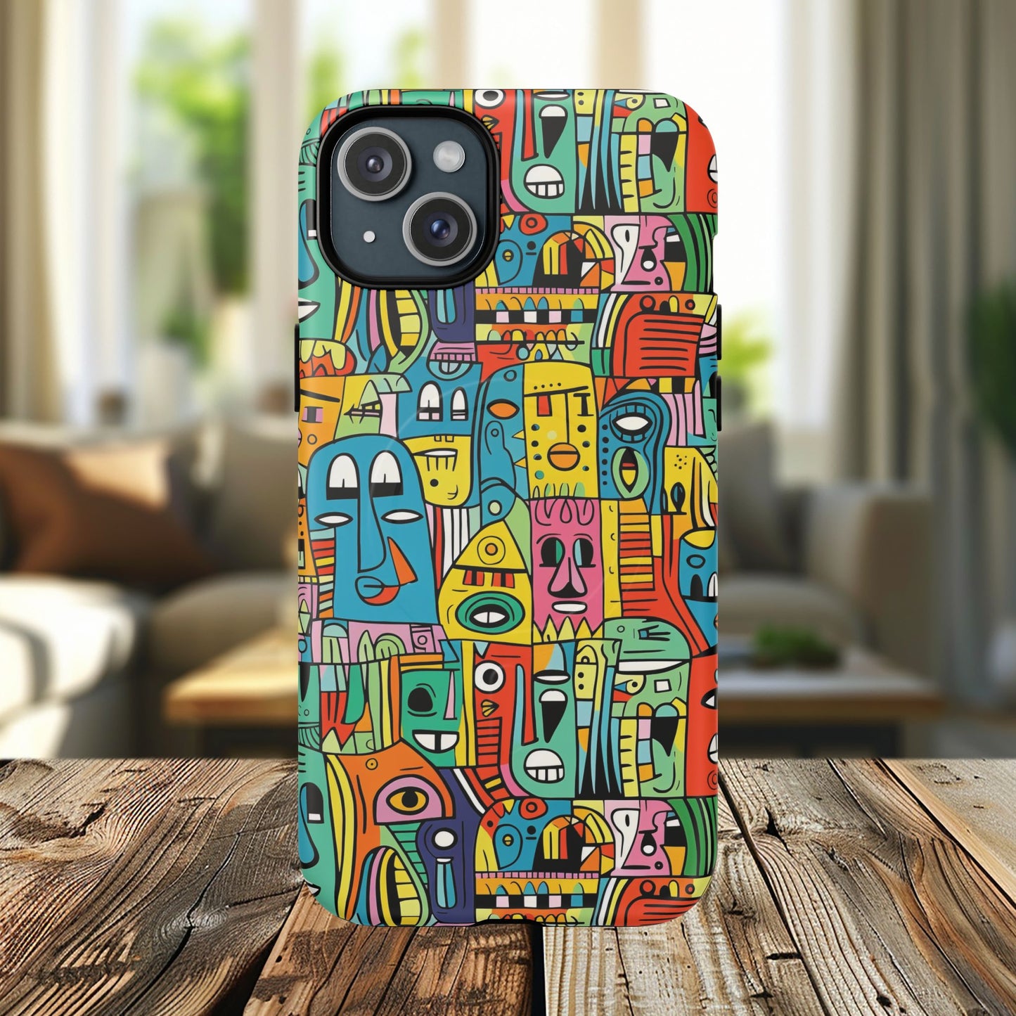 Vibrant Art Magnetic Phone Case, Colorful Protector, Unique iPhone Case, Gift for Artists, Trendy Tech Accessory