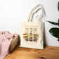 Inspirational Cotton Canvas Tote Bag - 'True Story, He's Not Here!'