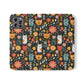 Whimsical Feline Garden iPhone and Samsung Flip Cases