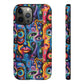 Psychedelic Visions Colorful Art iPhone Case - Tough Cases with Vibrant Abstract Design