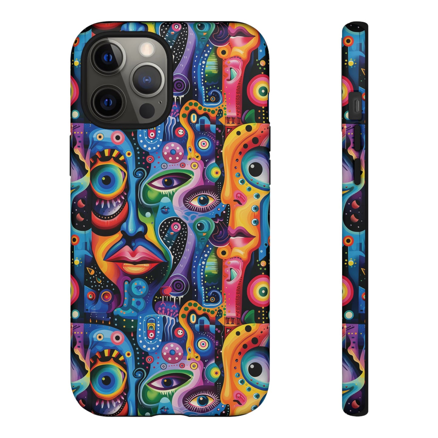 Psychedelic Visions Colorful Art iPhone Case - Tough Cases with Vibrant Abstract Design